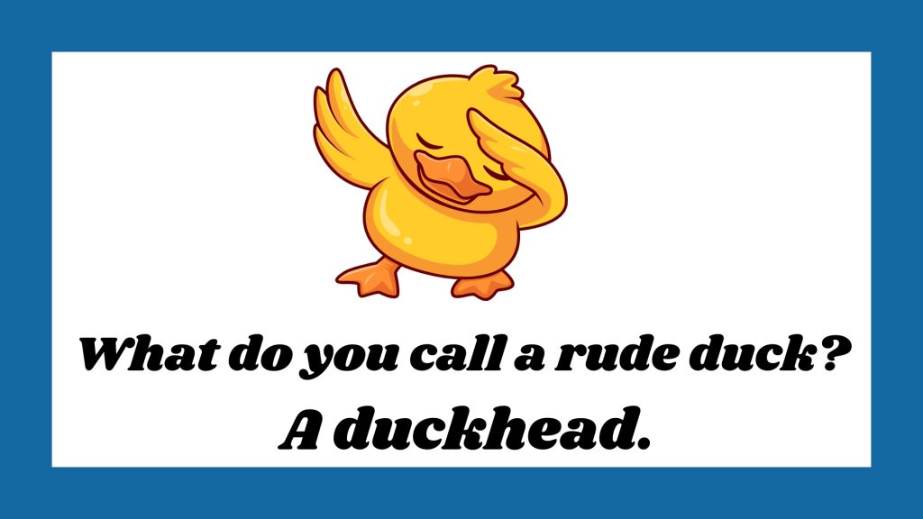 What do you call a rude duck?
 A duckhead.