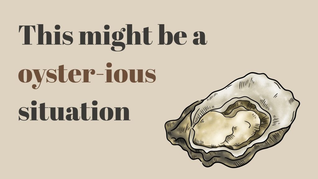 This might be a oyster-ious
situation