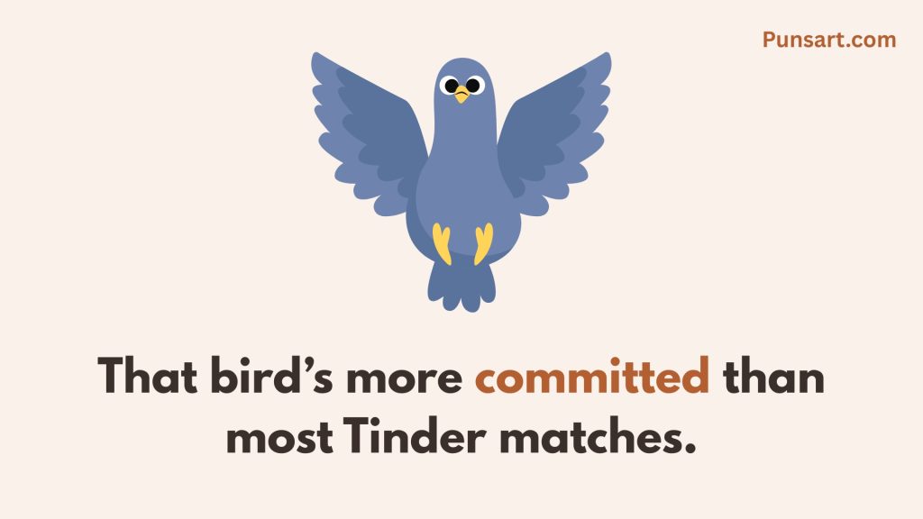 That bird’s more committed than most Tinder matches.