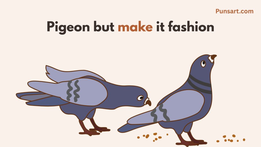 Pigeon but make it fashion