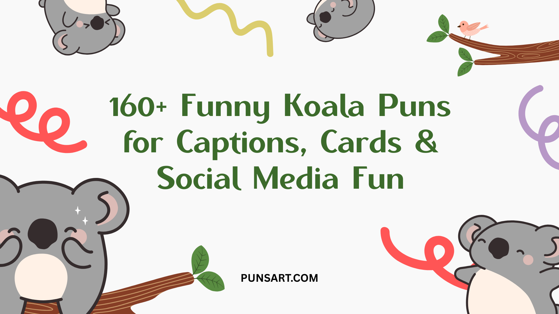 160+ Funny Koala Puns for Captions, Cards & Social Media Fun